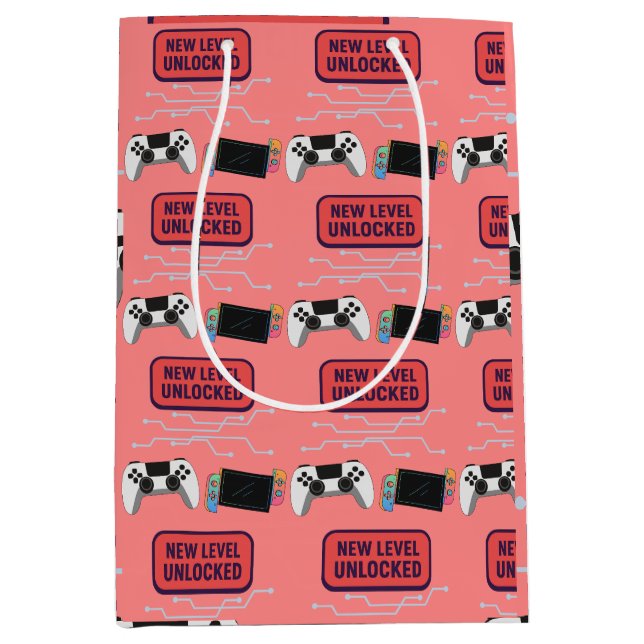 Red Video Game Medium Gift Bag (Front)