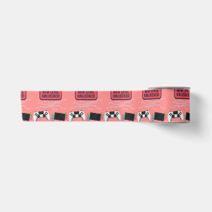 Red Video Game Satin Ribbon