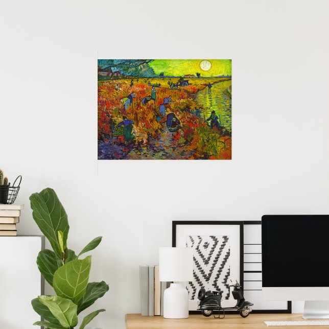 Red Vineyard at Arles by Vincent van Gogh Poster (Home Office)