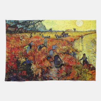 Red Vineyard Van Gogh Fine Art Tea Towel