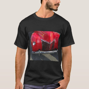 Red Vintage 1930s auto on a dark t shirt