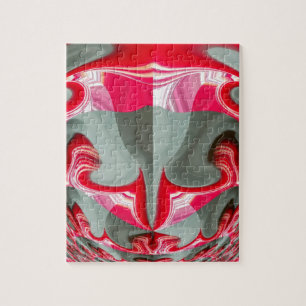 Red Vintage Hakuna Matata round gifts.jpg Jigsaw Puzzle