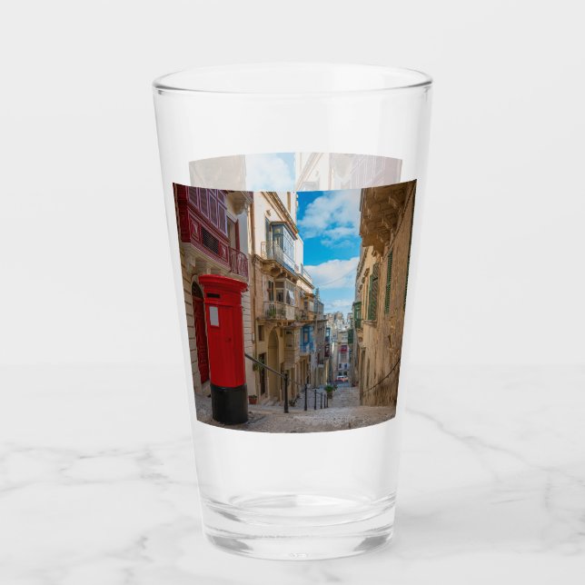Red vintage mail box in Malta Glass (Front)