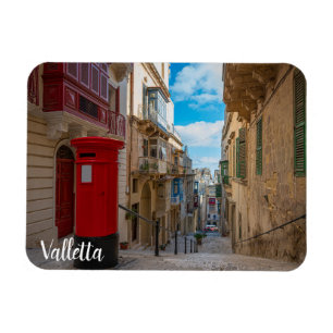 Red vintage mail box in Malta Magnet