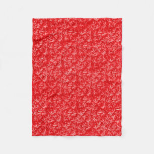 Red Vintage Pattern Fleece Blanket