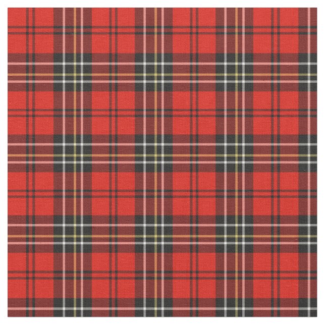 Red Vintage Plaid Fabric (Close Up)