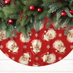 Red Vintage Santa Claus Face Watercolor Brushed Polyester Tree Skirt<br><div class="desc">Add a touch of nostalgic charm to your holiday decor with our Red Vintage Santa Claus Face Watercolor Tree Skirt! This festive tree skirt features a delightful watercolor pattern of classic Santa Claus faces set against a vibrant background, adorned with delicate snowflakes. Perfect for bringing a warm and joyful atmosphere...</div>