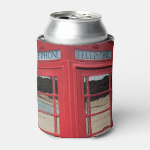 Red Vintage Telephone Box, Can Cooler