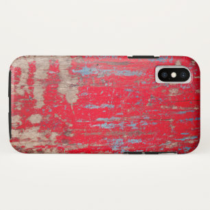 Red Vintage Wood iPhone X Case