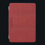 Red Vintage Worn-Out Faux Leather Look iPad Mini Cover<br><div class="desc">Red vintage worn-out leather look pattern. Simple and elegant design with stitching accents(digital image). Customisable text/monogram. Available on many products. In 12 different colours,  but any colour can be requested by email.</div>
