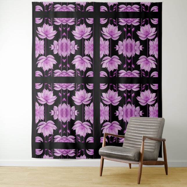 Red-violet Lotus Tapestry (In Situ)