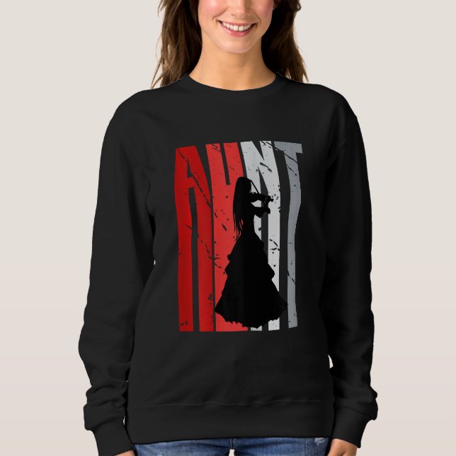Red Violin Aunt Violinist Girls Plays The Violin O Sweatshirt (Front)