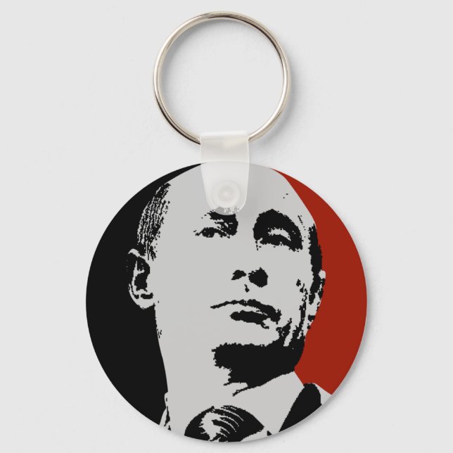 Red Vladimir Putin Key Ring (Front)