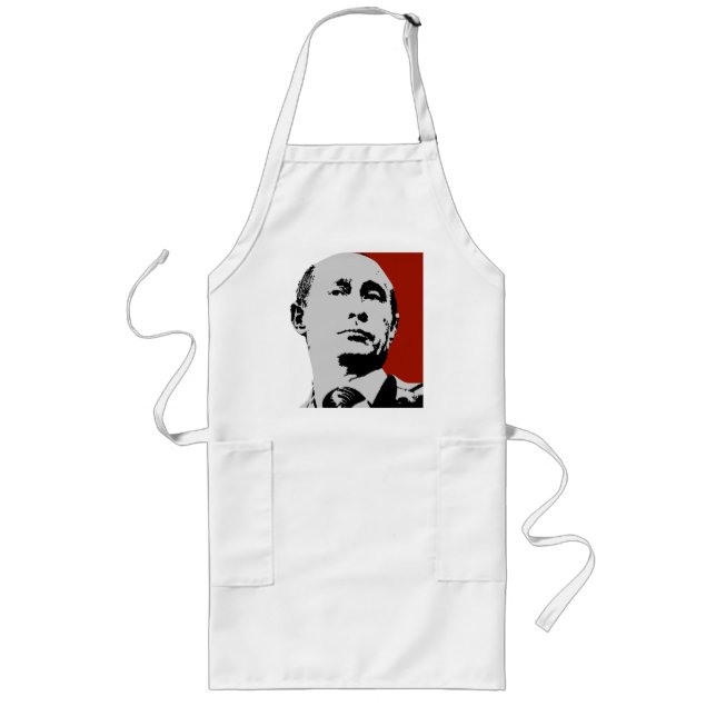 Red Vladimir Putin Long Apron (Front)