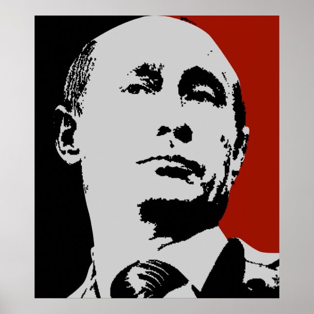Red Vladimir Putin Poster (Front)