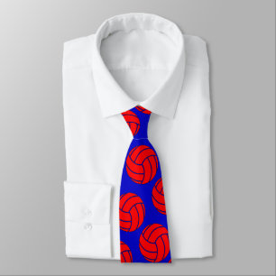 Red Volleyball + Any Team Colour Coach or Player Tie