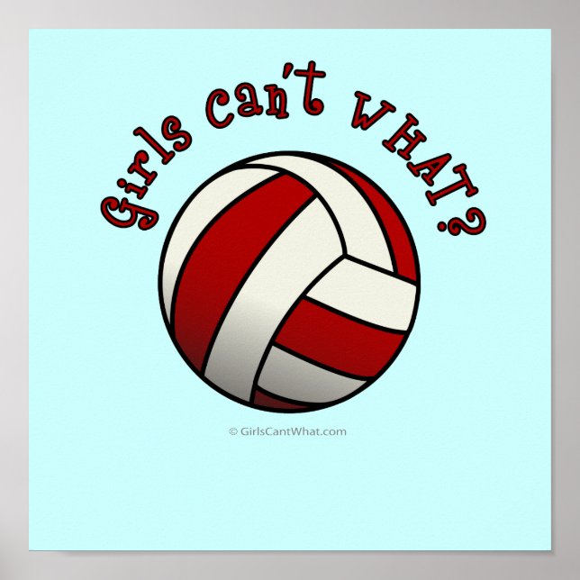 Red Volleyball Poster (Front)