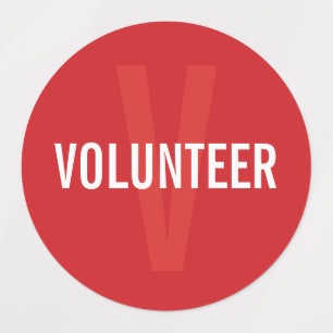 Red Volunteer Badge