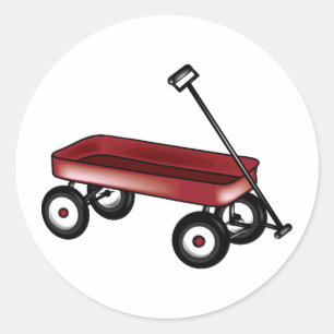 Red Wagon Classic Round Sticker