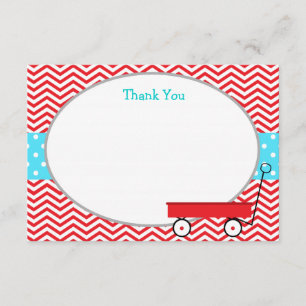 Red Wagon Thank You Cards