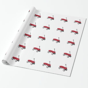 Red Wagon Wrapping Paper