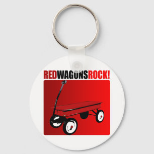 Red Wagons Rock! Key Ring