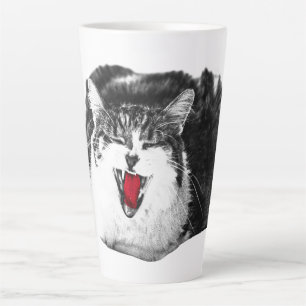 Red Wake, Cozy Cat Latte Mug