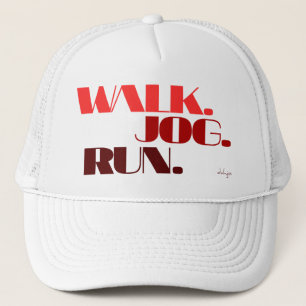 RED WALK JOG RUN (font CHUNKY) Trucker Hat