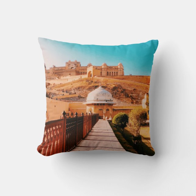 RED WALL FENCE CUSHION (Front)