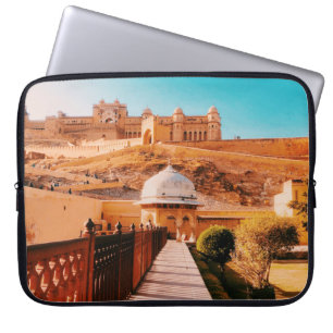 RED WALL FENCE LAPTOP SLEEVE