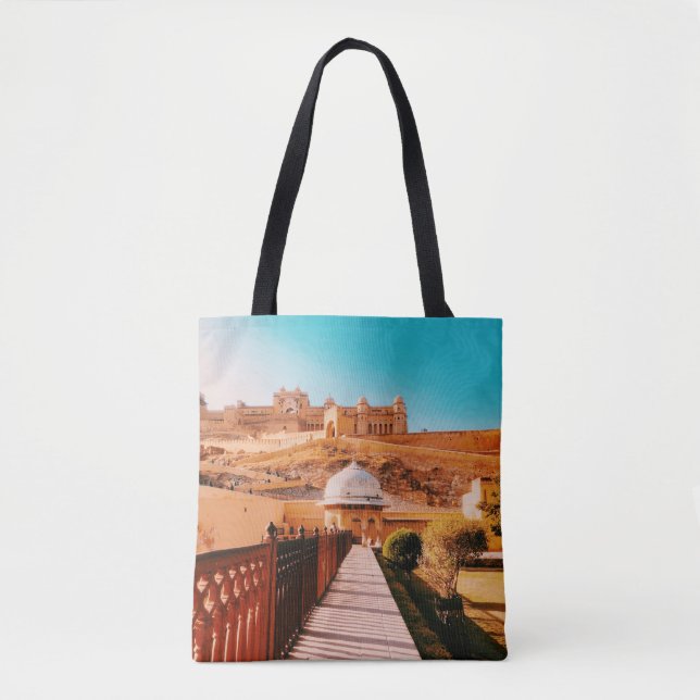 RED WALL FENCE TOTE BAG (Front)