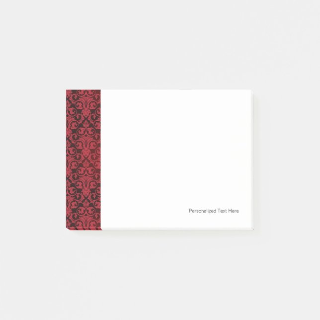 Red wallpaper 2 post-it notes (Front)