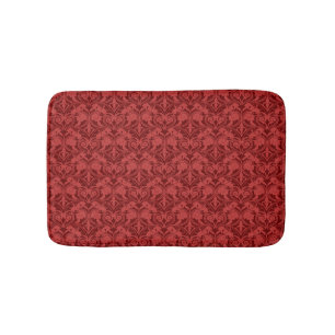 Red Wallpaper Bath Mat