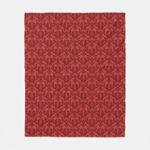 Red Wallpaper Fleece Blanket