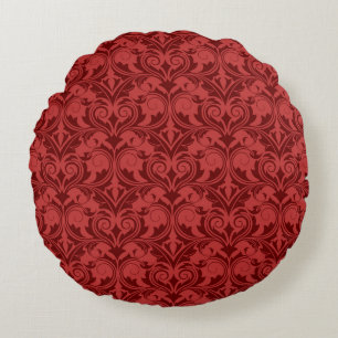 Red Wallpaper Round Cushion