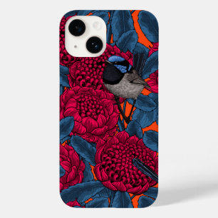 Red waratah and fairy wrens Case-Mate iPhone 14 case