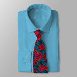 Red waratah flowers tie<br><div class="desc">Hand drawn waratah flowers,  seamless vector illustration</div>