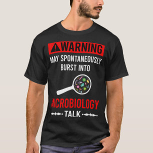 Red Warning Microbiology Microbiologist T-Shirt