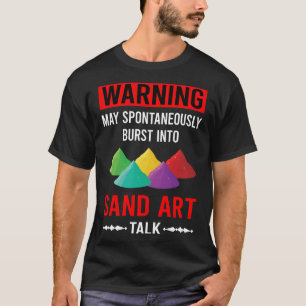 Red Warning Sand Art T-Shirt