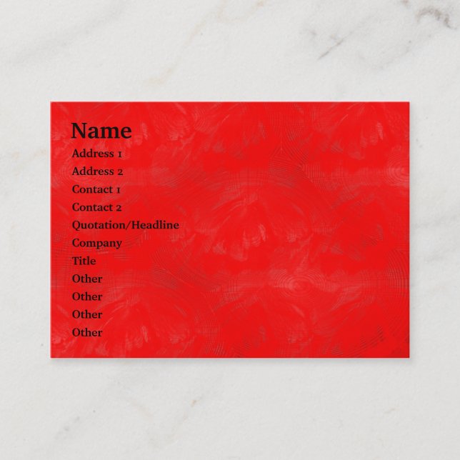 Red Wash - Customised Business Card (Front)