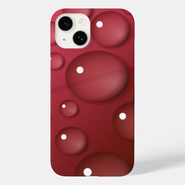 Red Water Drop Pattern Case-Mate iPhone Case (Back)