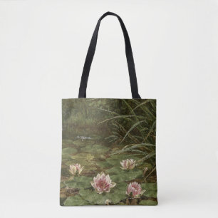 Red Water Lilies from Mosebakke's Garden Tote Bag