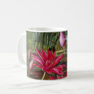Red Water Lily of India- Marianne North Coffee Mug