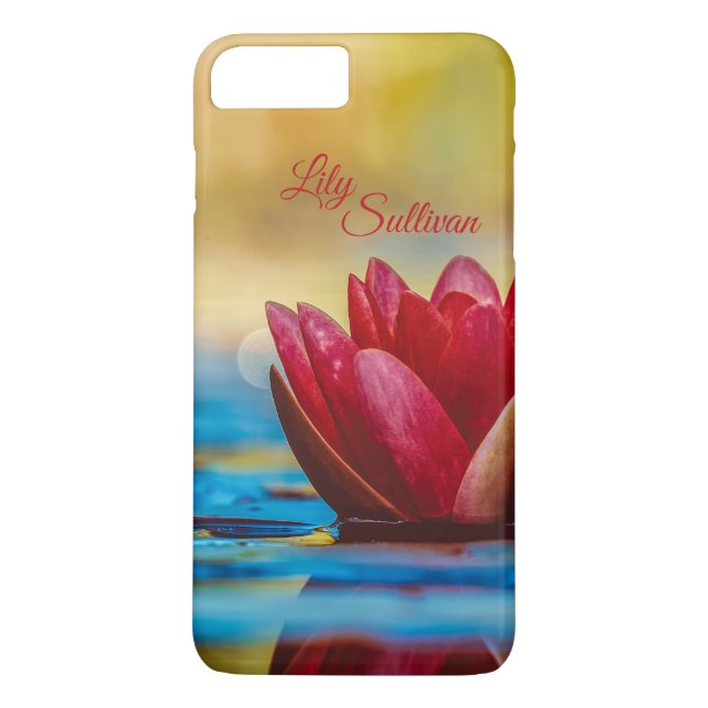 Red Water Lily *Personalise* Case-Mate iPhone Case (Back)