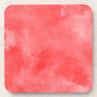 Red Watercolor, Artistic Accent Coaster