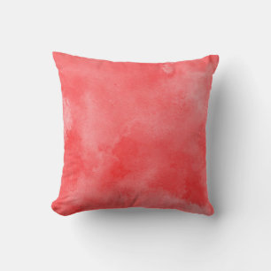Red Watercolor, Artistic Accent  Cushion