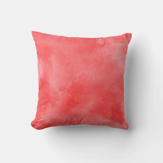Red Watercolor, Artistic Accent Cushion