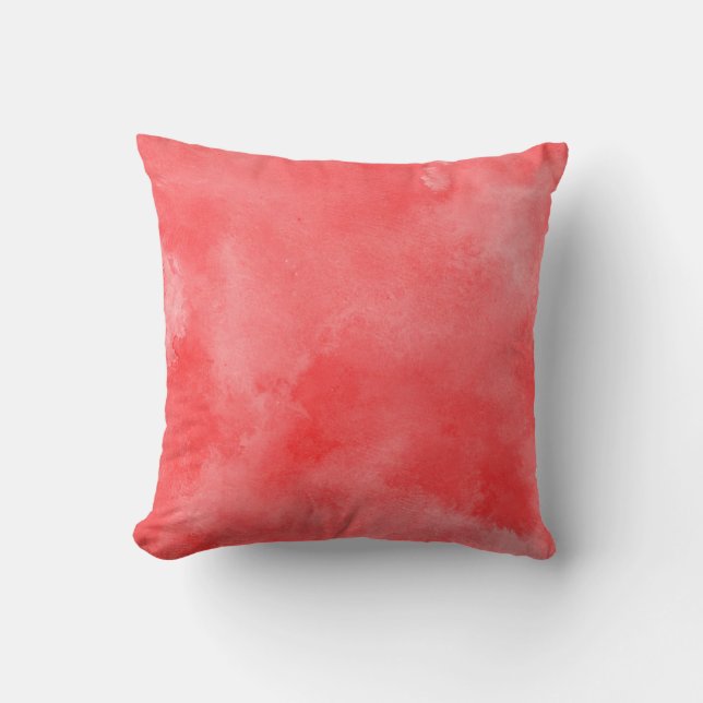 Red Watercolor, Artistic Accent  Cushion (Front)