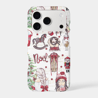 Red Watercolor Christmas Music Notes