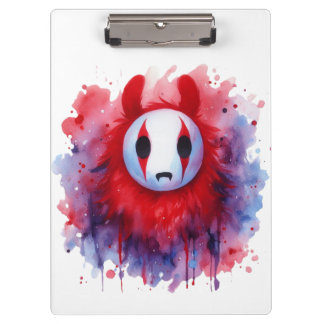 Red Watercolor Clipboard